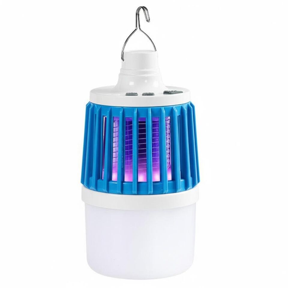 Powermaster MX-858 USB'li Sinek Öldürücü Özellikli 3 Modlu Şarjlı Kamp Feneri Sivri Sinek Cız