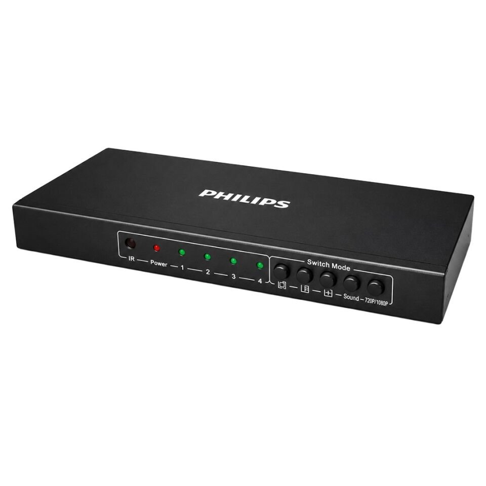 Philips SWR9101W/93 HDMI Quad Multi-Viewer 4-Giriş 1-Çıkış Ekran Bölücü Ve Seçici Switch