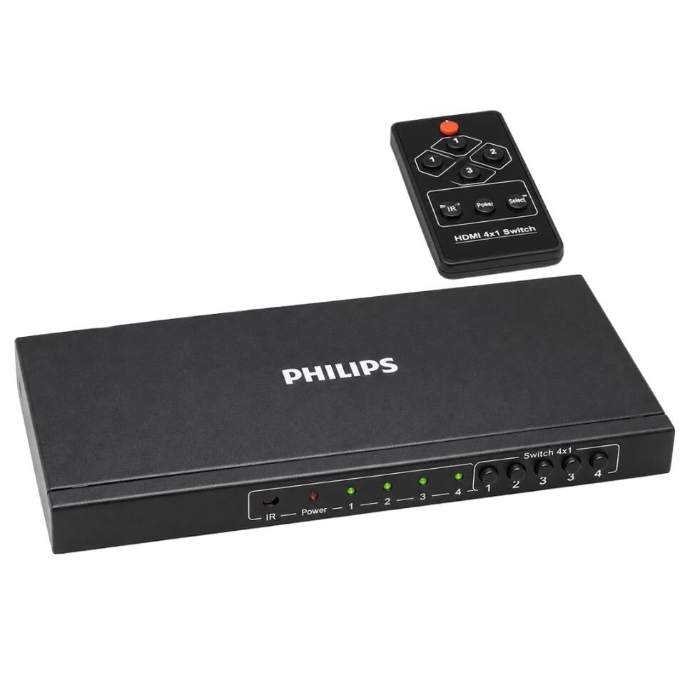 Philips SWR9101W/93 HDMI Quad Multi-Viewer 4-Giriş 1-Çıkış Ekran Bölücü Ve Seçici Switch