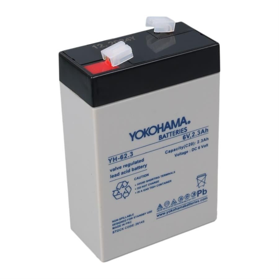 Ayt Yokohama YH-62.3 6 Volt 2.3 Amper Akü 101x66x33 mm Yeni Tarihli Taze Akü