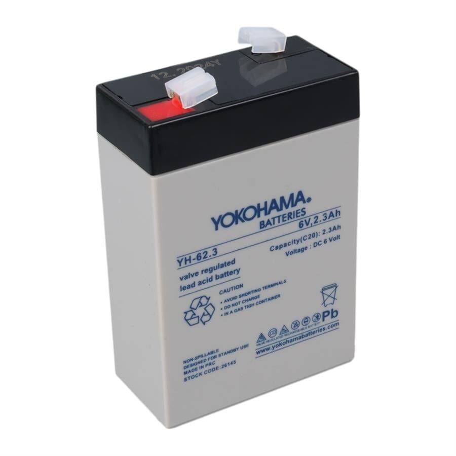 Ayt Yokohama YH-62.3 6 Volt 2.3 Amper Akü 101x66x33 mm Yeni Tarihli Taze Akü