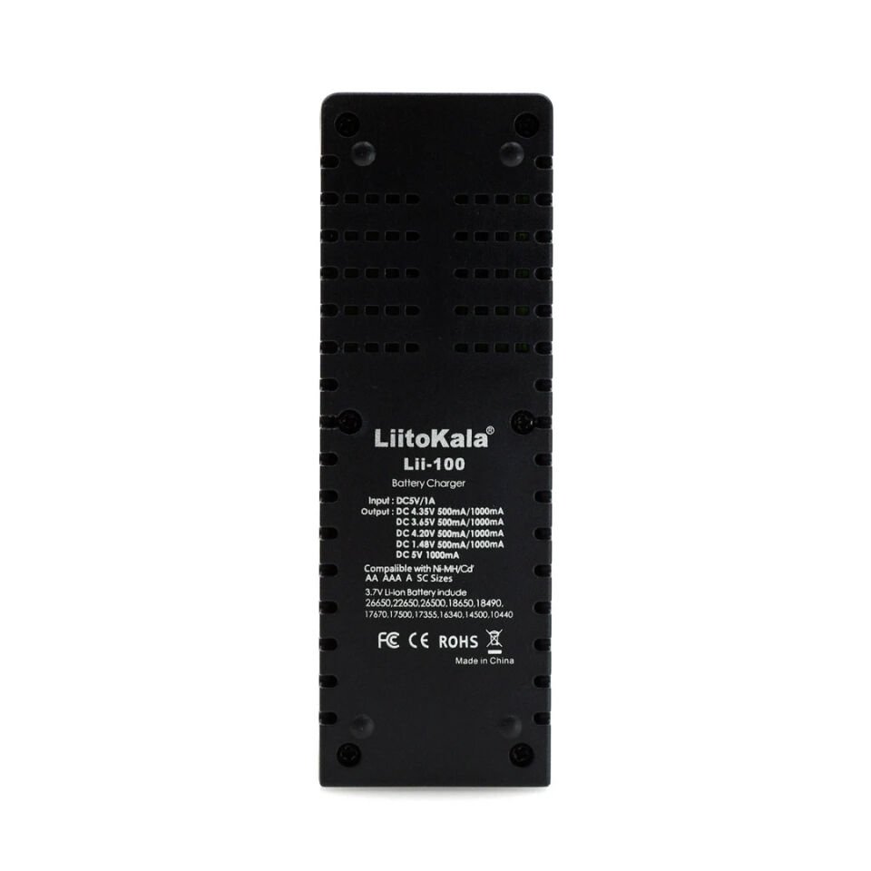 Liitokala LII-100 Pil Şarj Cihazı Aleti Li-ion IMR 18650 18490 18350 17670 17500 16340 RCR123 14500 10440 Uyumlu