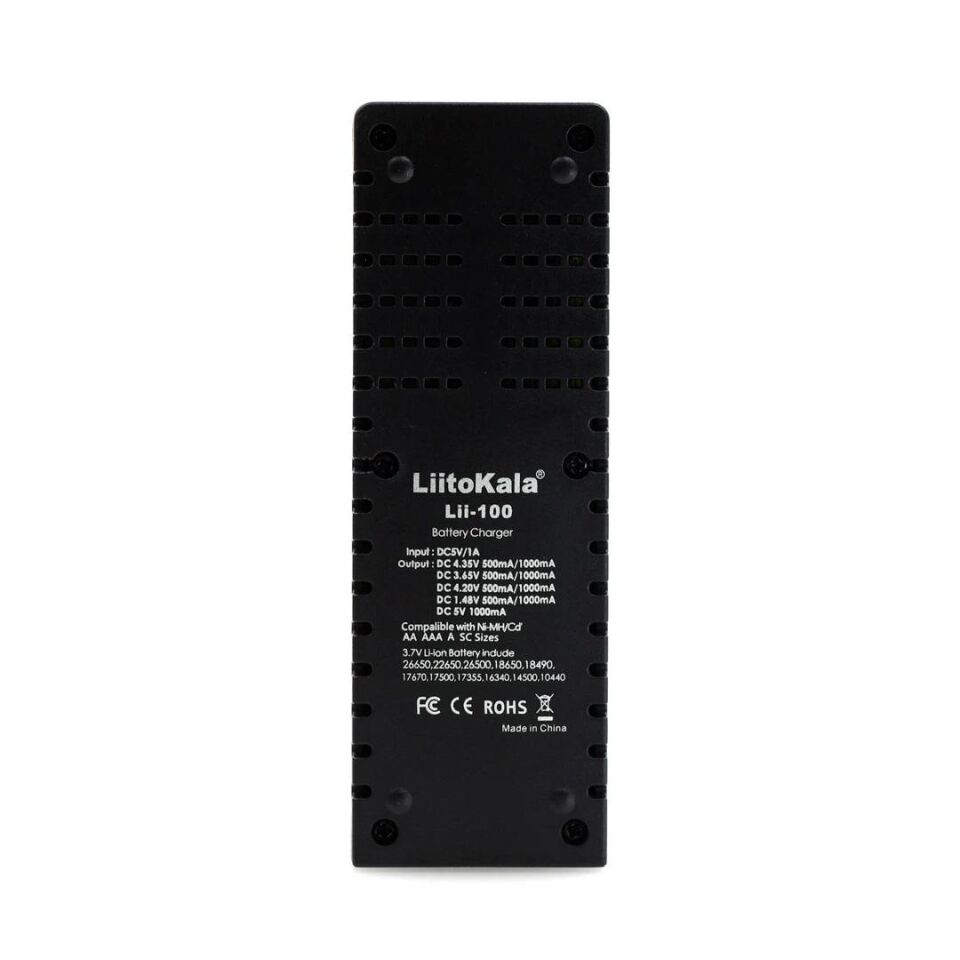 Liitokala LII-100 Pil Şarj Cihazı Aleti Li-ion IMR 18650 18490 18350 17670 17500 16340 RCR123 14500 10440 Uyumlu
