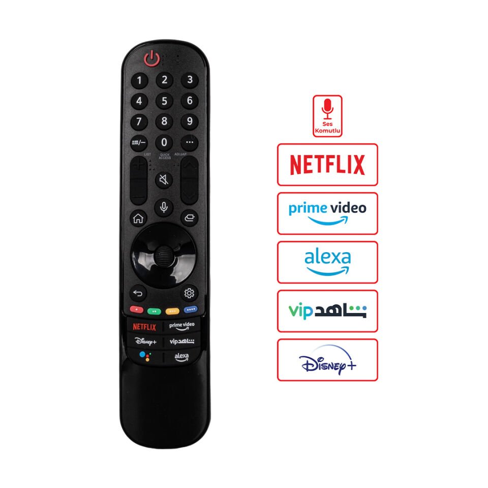 Ayt Weko Kl Lg Mr22ga Akb976039906 Netflix Prime Video Shahid Vip Alexa Tuşlu Ses Komutlu Lcd Led Tv Kumandası