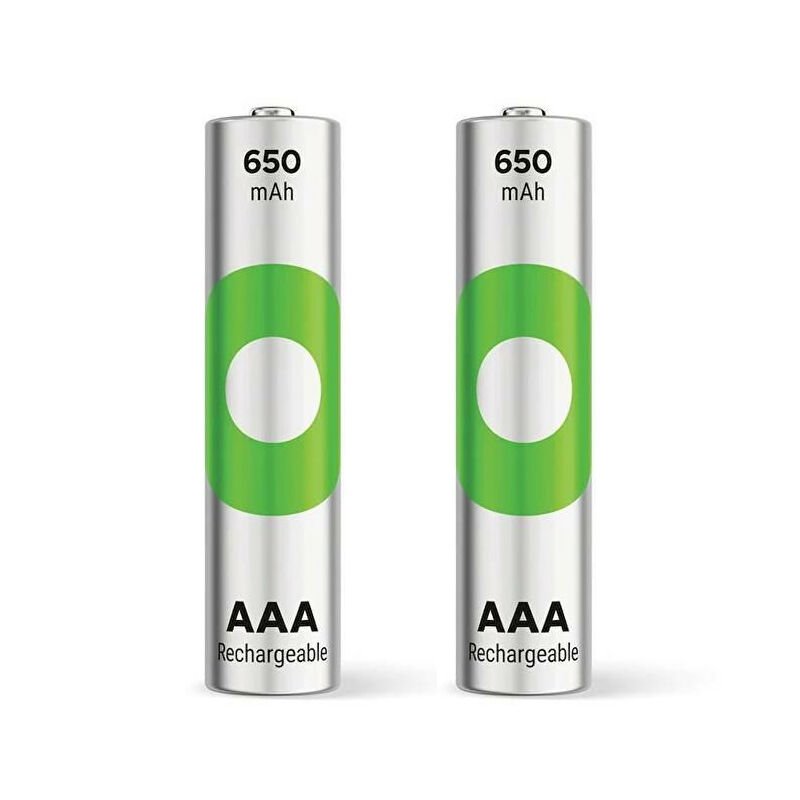 Gp Recyko 650 Mah R03 AAA Şarjlı 2'li İnce Kalem Pil