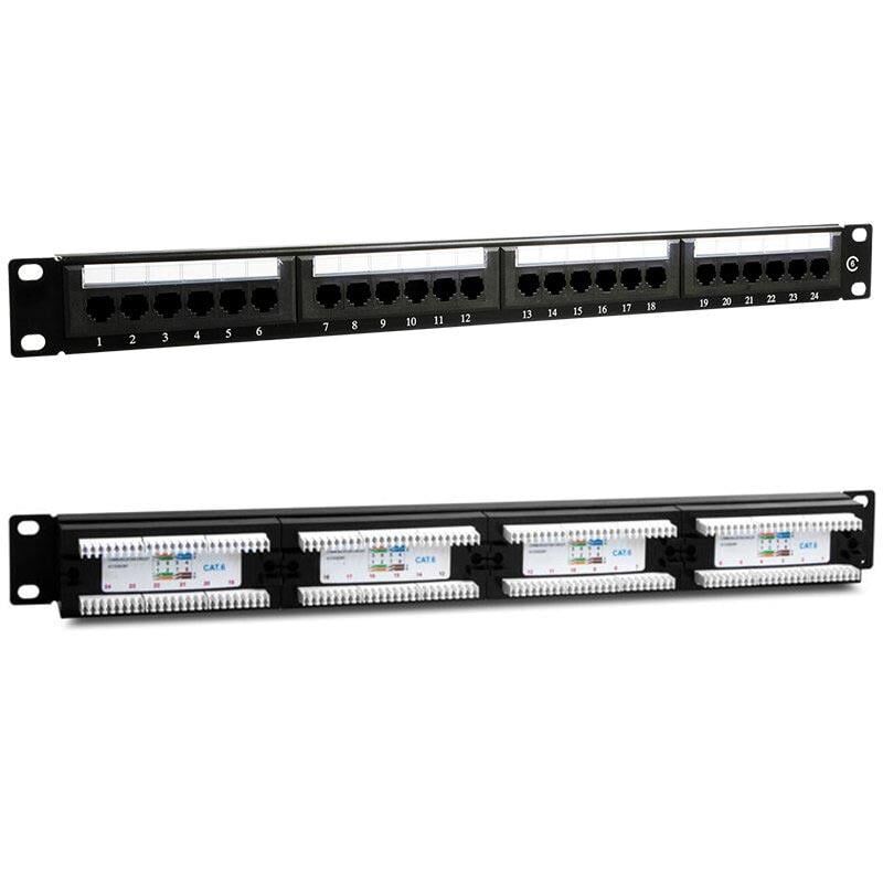 Powermaster PM-4494 24’Lü Utp Cat6 Patch Panel 19 İnç Kabinde Kullanılabilir Ethernet İnternet Soket
