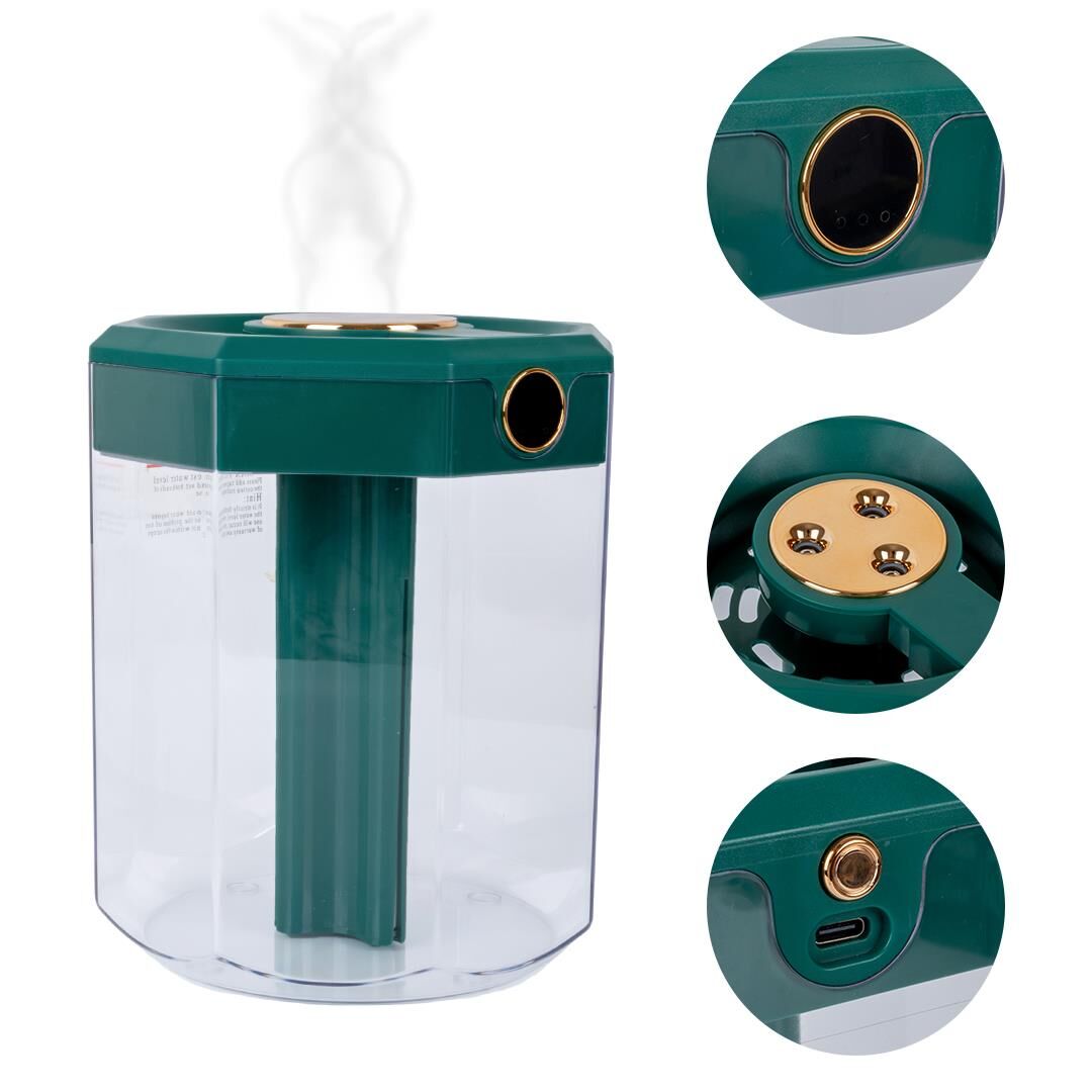 Powermaster 4W Şarjlı Hava Nemlendirici Üçlü Püslürtme Oda Nemlendirme Cihazı 1850 Ml Hazneli