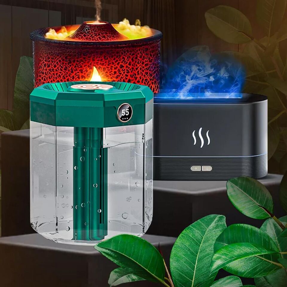 Powermaster 4W Şarjlı Hava Nemlendirici Üçlü Püslürtme Oda Nemlendirme Cihazı 1850 Ml Hazneli