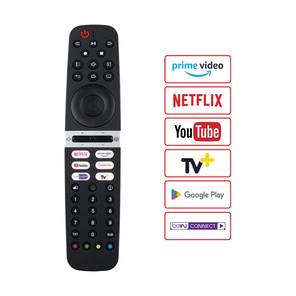 Ayt Weko Kl Arçelik Ses Komutsuz Netflix Prime Video Bienconnect Google Play Youtube Tuşlu Lcd Led Tv Kumandası