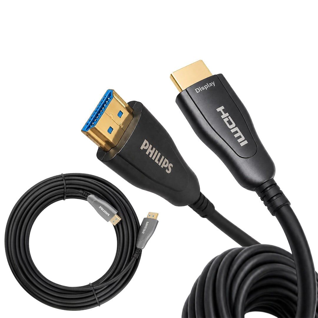 Philips SWR3019W/93 70 Metre 4K 60Hz AOC Fiber Optik HDMI Kablo Çinko Alaşım Gövde