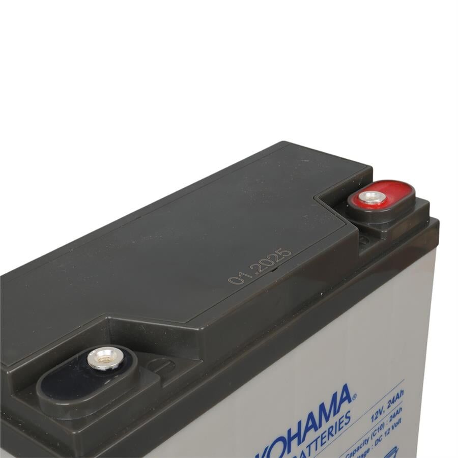 Ayt Yokohama 12 Volt 24 Amper Elektrikli Bisiklet Aküsü YH-1224 180x76x167 Mm Yeni Tarihli Taze
