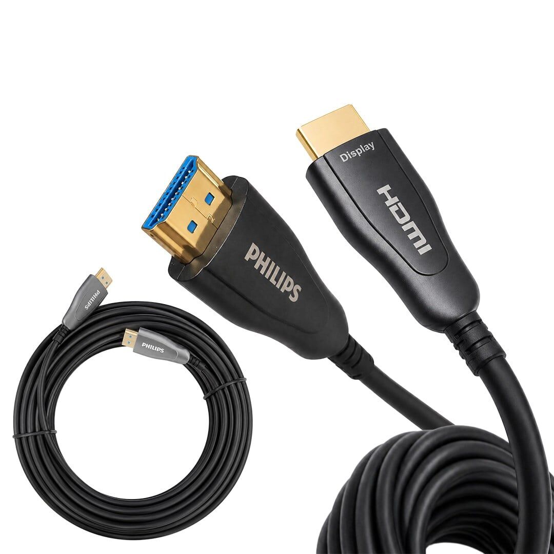 Philips SWR3019W/93 100 Metre 4K 60Hz AOC Fiber Optik HDMI Kablo Çinko Alaşım Gövde