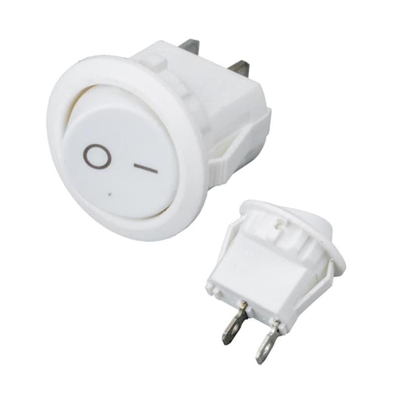 Ayt Mini Yuvarlak Işıksız On Off Beyaz Anahtar Aç Kapa Düğme Buton IC-134E