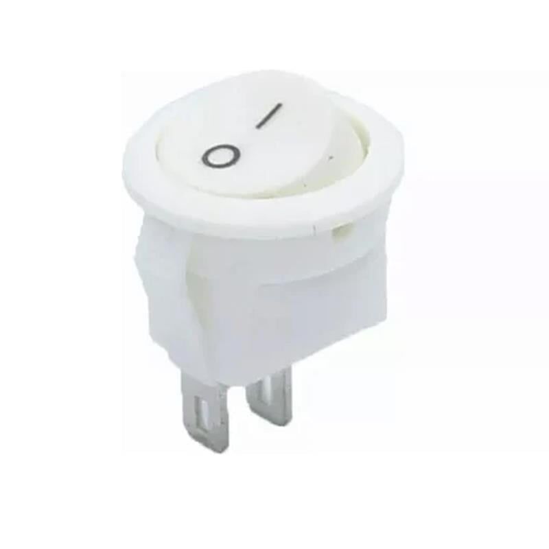 Ayt Mini Yuvarlak Işıksız On Off Beyaz Anahtar Aç Kapa Düğme Buton IC-134E