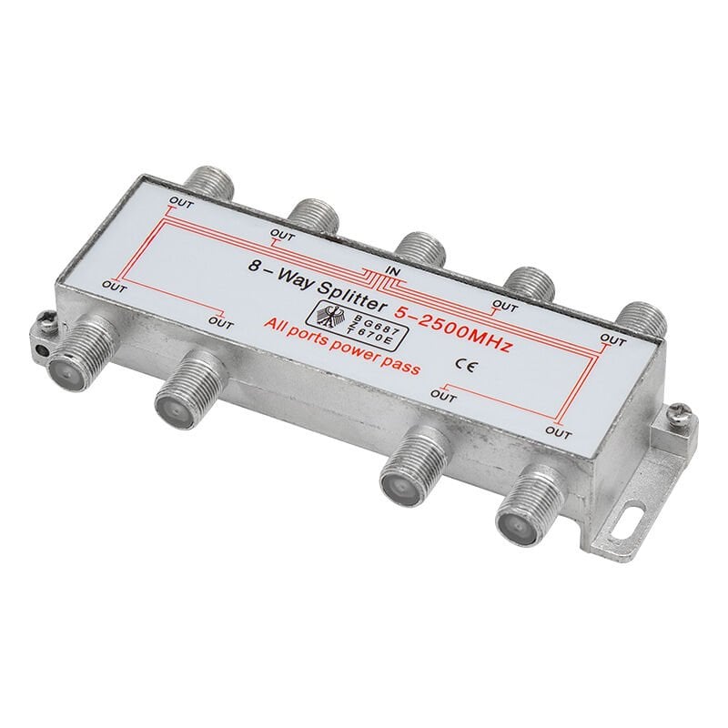 Ayt 1 8 Uydu Dağıtıcısı 5-2500 Mhz Splitter Tek Sinyal Girişini 8 Çıkışa Çoklayıcı