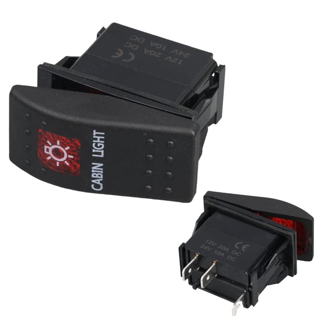 Ayt Kabin Lambası Sembollu Lambalı Işıklı Araç On Off Aç Kapa Anahtar Düğme Oto İçin 12-24 Volt Switch 3 Pinli