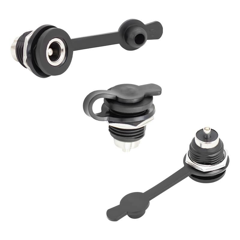 Powermaster Suya Dayanıklı Siyah Adaptör Soket Şase Jack 5.5x2.5 Uç