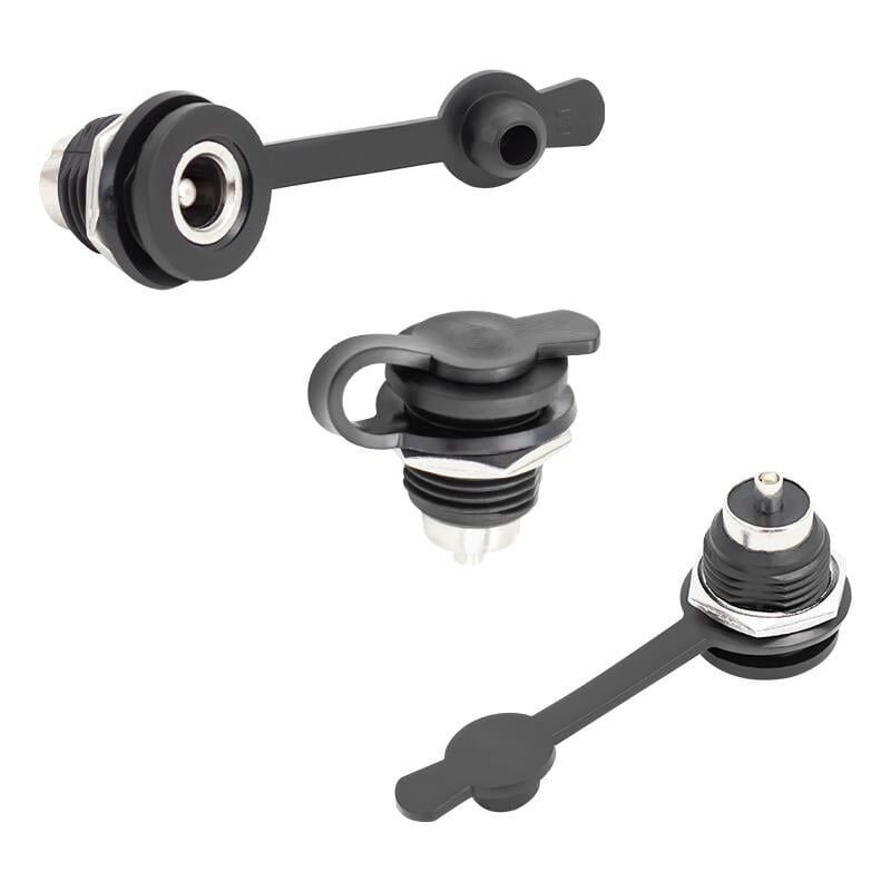 Powermaster Suya Dayanıklı Siyah Adaptör Soket Şase Jack 5.5x2.5 Uç