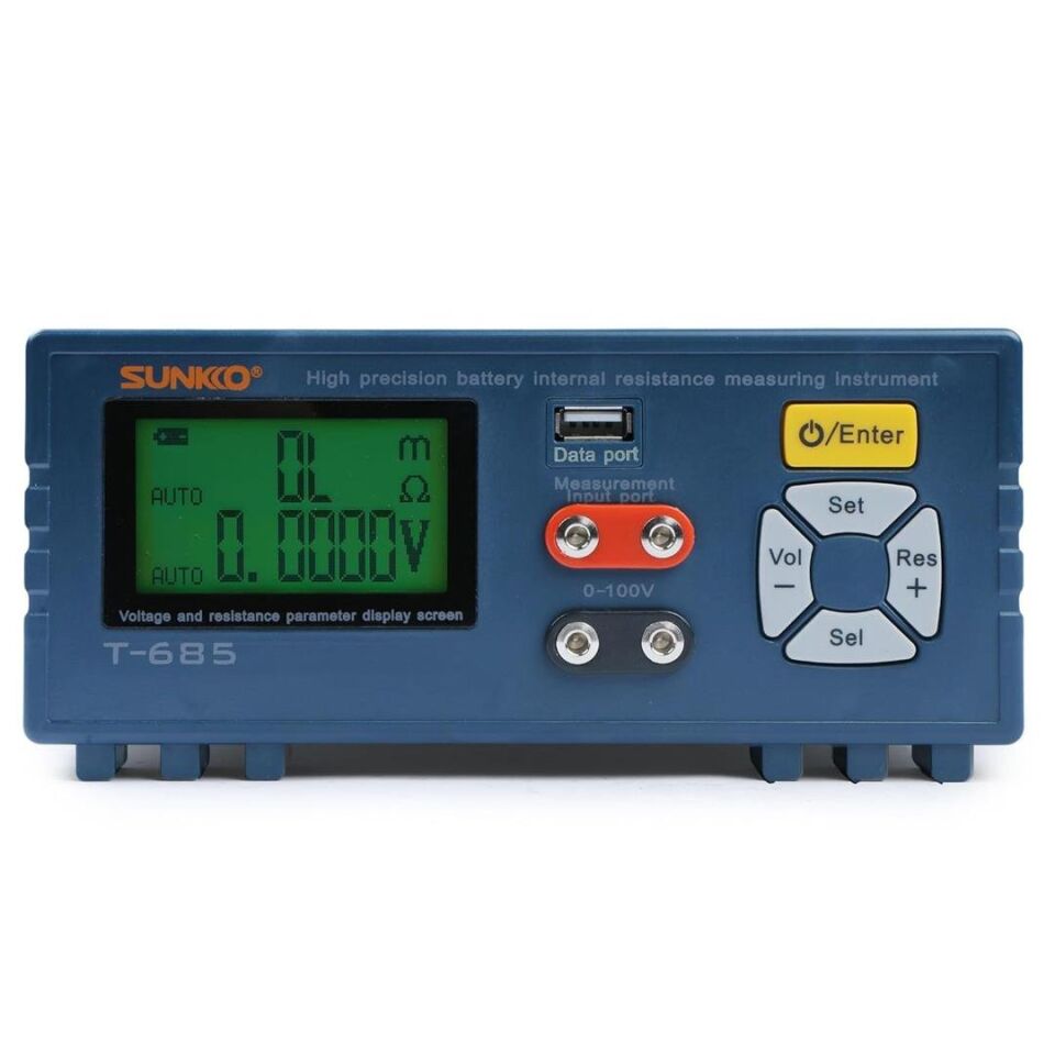 Sunkko T-685 Direnç Test Cihazı Lityum Pil Test Ölçüm Cihazı