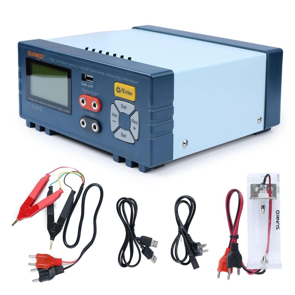 Sunkko T-685 Direnç Test Cihazı Lityum Pil Test Ölçüm Cihazı