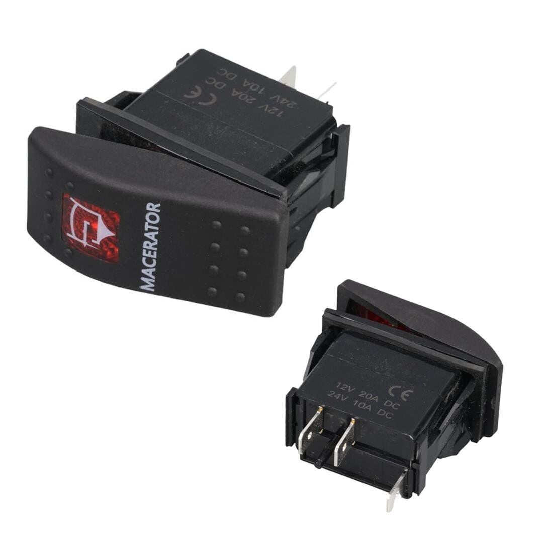 Ayt Macaratör Sembollu Lambalı Işıklı Araç On Off Aç Kapa Anahtar Düğme Oto İçin 12-24 Volt Switch 3 Pinli