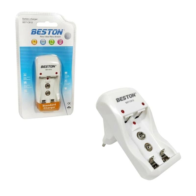 Ayt Beston BST-C812 2 x AA-AAA 1 x 9 Volt Pil Şarj Cihazı 9V Pil Şarj Aleti