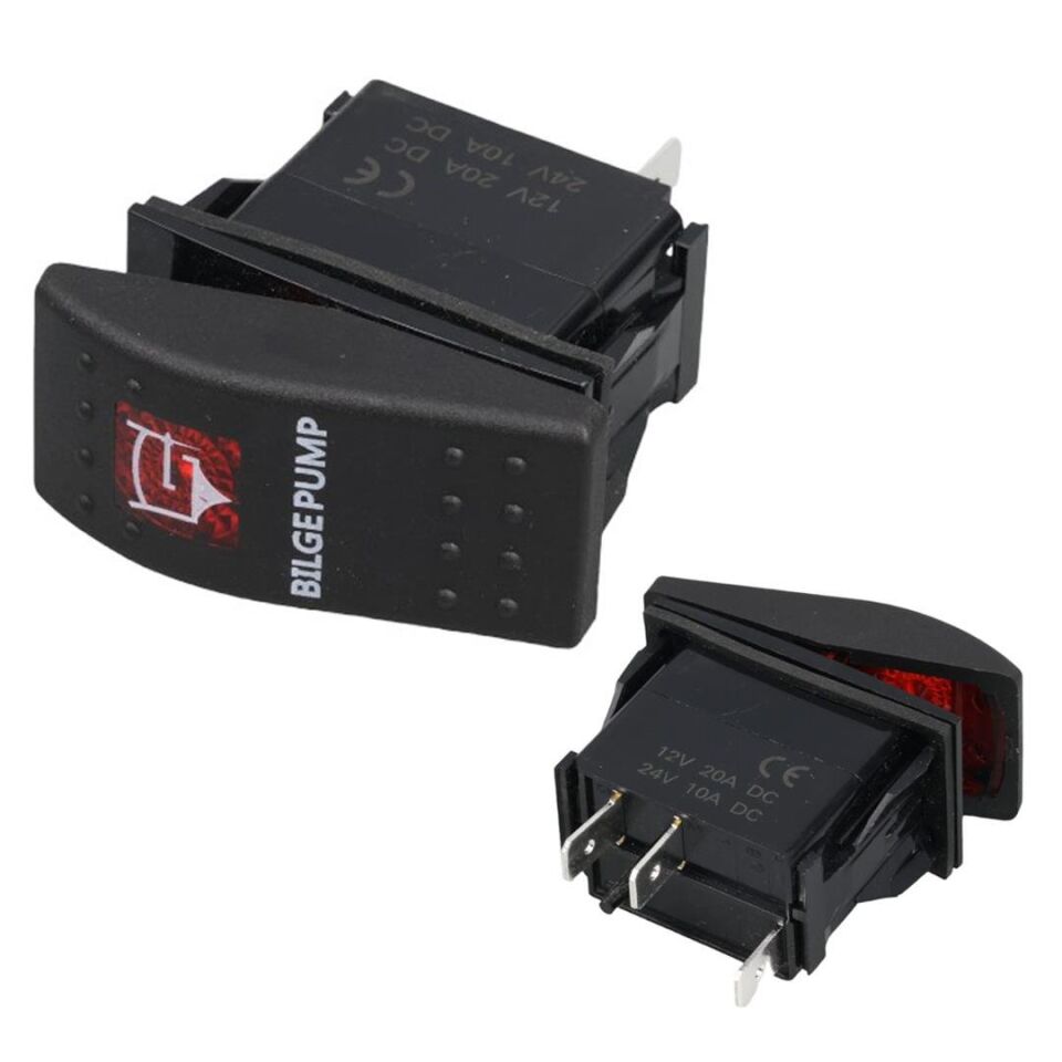 Ayt Pompa Depo Sembollu Lambalı Işıklı Araç On Off Aç Kapa Anahtar Düğme Oto İçin 12-24 Volt Switch 3 Pinli