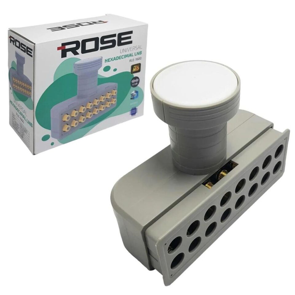Rose RLE-1600 16 Çıkışlı 0.1 DB Full HD 4K LNB Universal Hexademical On Altılı Lnb Apartman Tipi