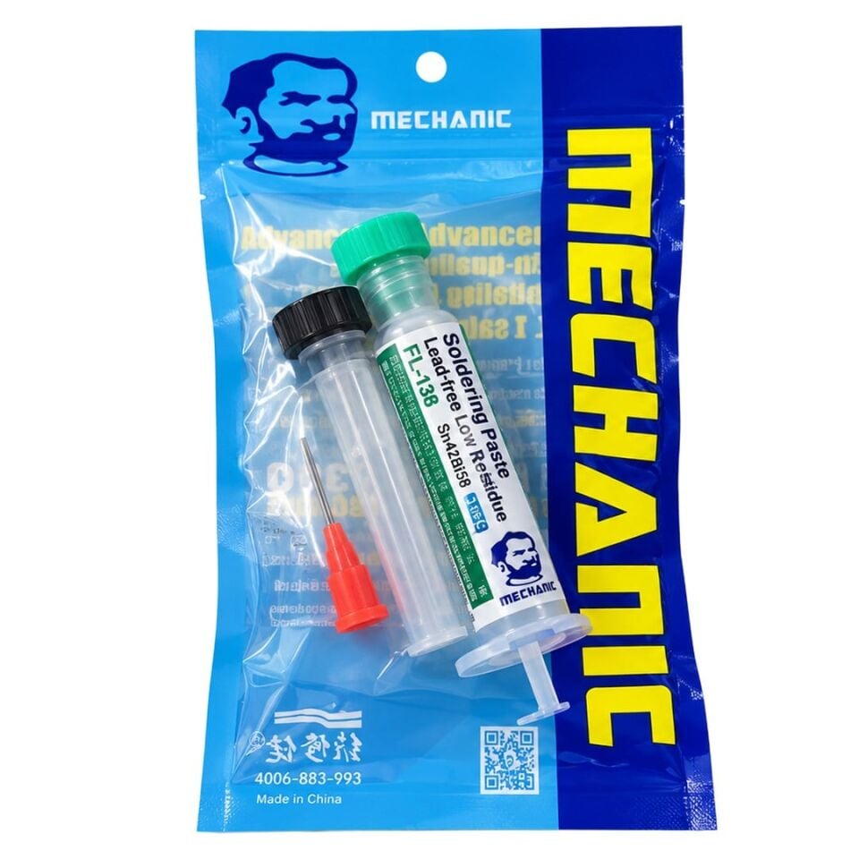 Powermaster PM-39109 Mechanic FL-138 20G 138C Düşük Sıcaklık Şırınga Krem Lehim Pastası