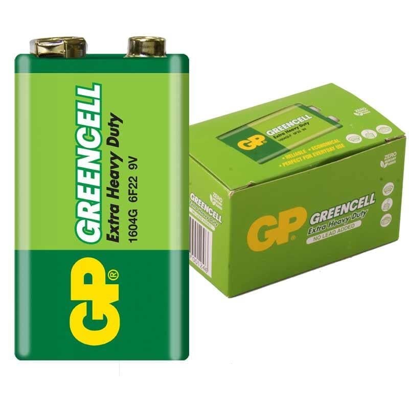 GP 1604G-B Greencell 9 Volt Pil 10'lu Paket