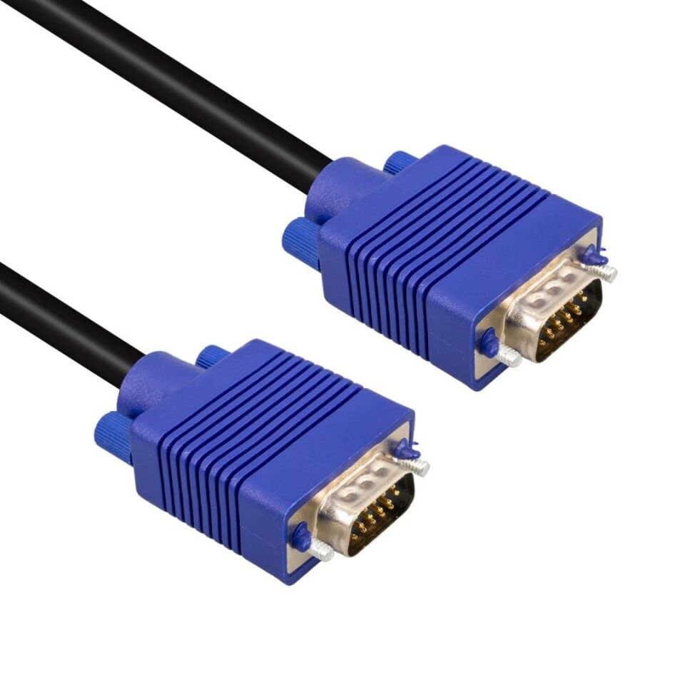 Powermaster 15 Pin Erkek Erkek 10 Metre VGA Kablo Bilgisayar Monitör Dvr Kayıt Cihazı Arası Görüntü Kablosu