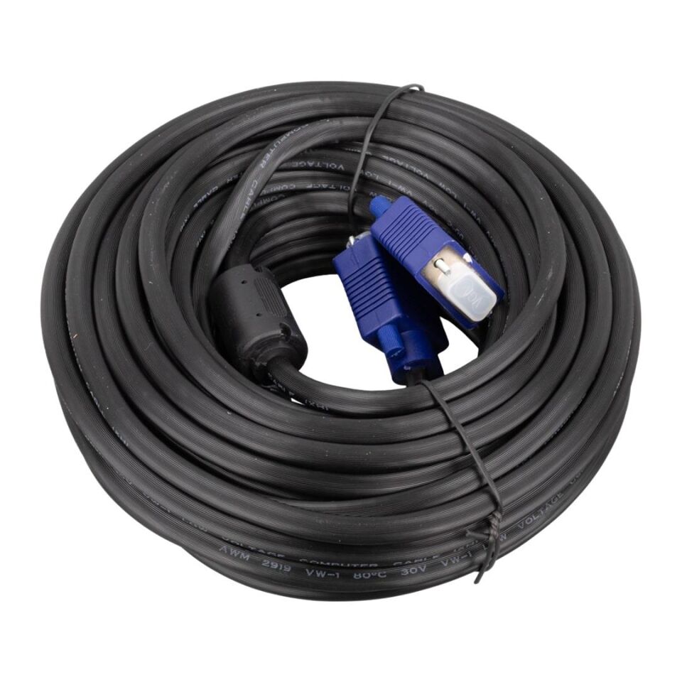 Powermaster 15 Pin Erkek Erkek 10 Metre VGA Kablo Bilgisayar Monitör Dvr Kayıt Cihazı Arası Görüntü Kablosu