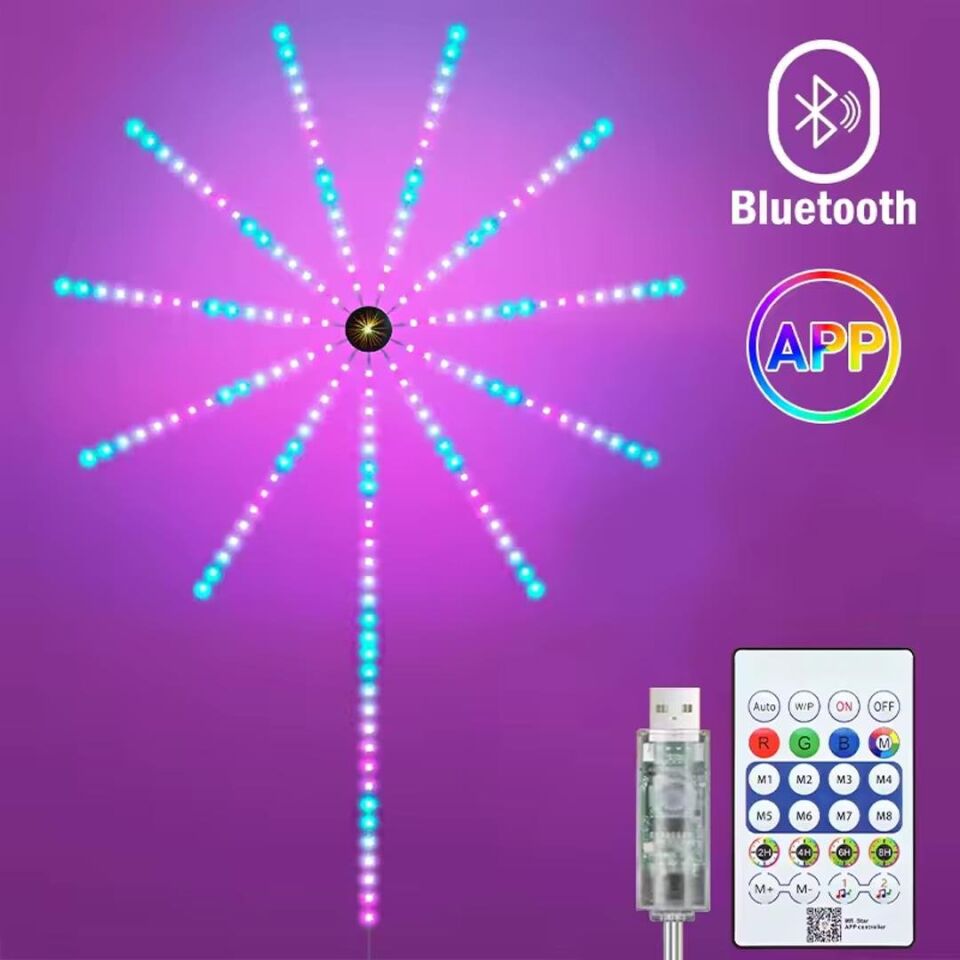 Sunup Rgb Renkli Led’li Işıklı Ses Kontrüllü Havai Fişek Cihazı Led Lamba Aydınlatma