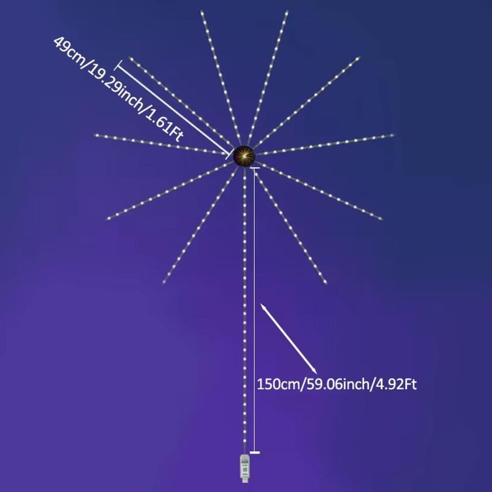 Sunup Rgb Renkli Led’li Işıklı Ses Kontrüllü Havai Fişek Cihazı Led Lamba Aydınlatma