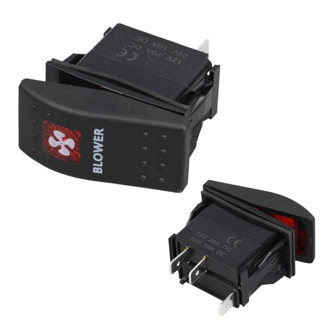 Ayt Havalandırma Sembollu Lambalı Işıklı Araç On Off Aç Kapa Anahtar Düğme Oto İçin 12-24 Volt Switch 3 Pinli