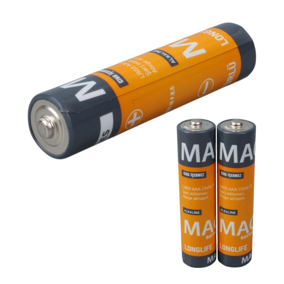 Mag Batteries MG-26174 Alkalin AAA 40'Lı İnce Kalem Pil Kumanda Pili (AAA, LR03, AM-4)