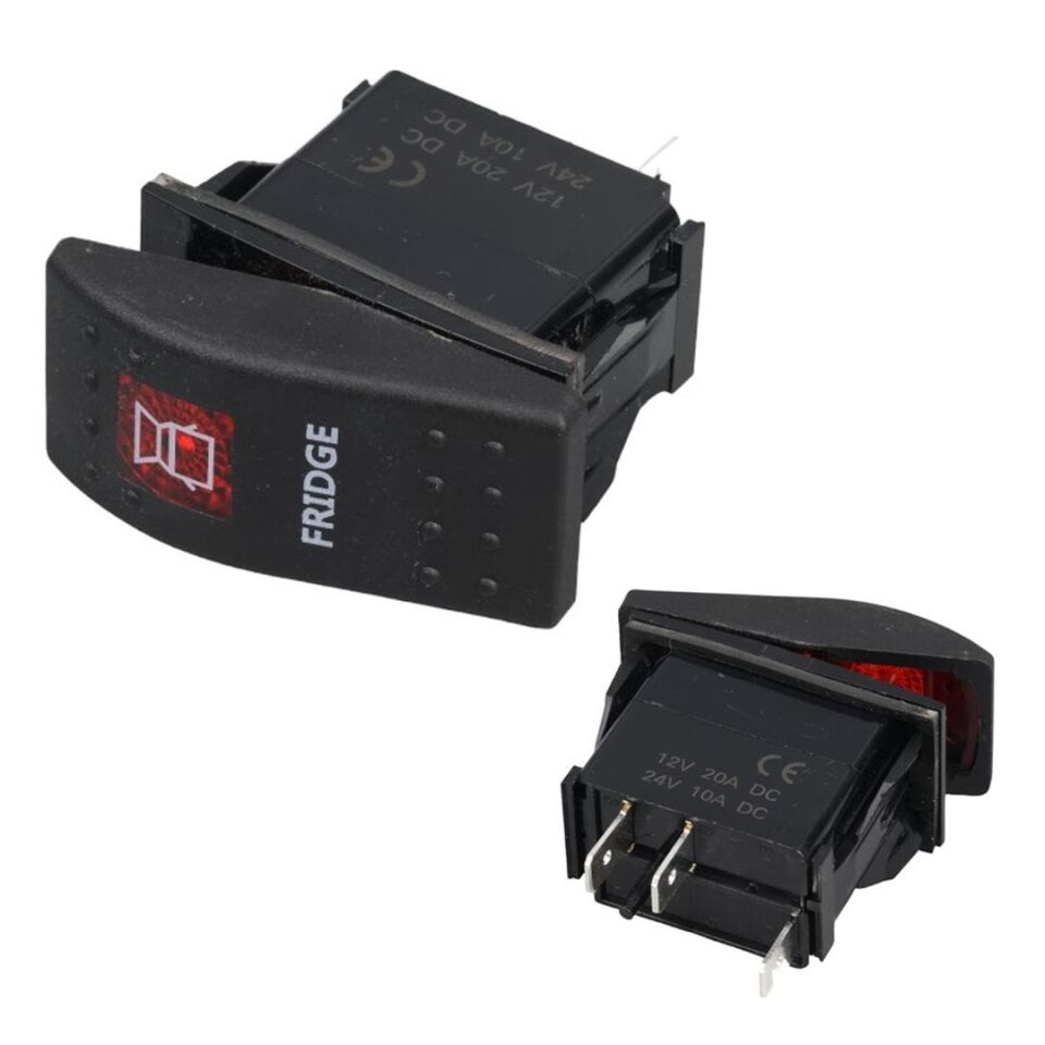 Buzdolabı Sembollu Lambalı Işıklı Araç On Off Aç Kapa Anahtar Düğme Oto İçin 12-24 Volt Switch 3 Pinli