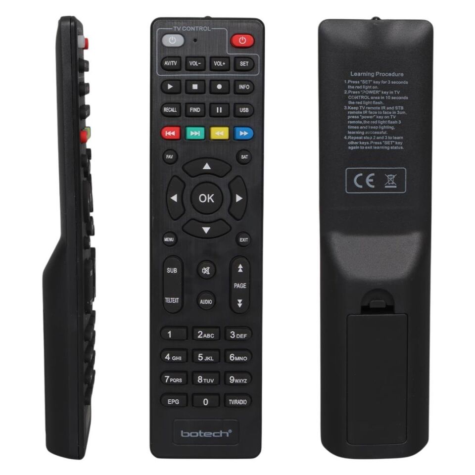 Ayt Plato Multi Mini Scart Hd Botech Mini Scart Hd Botech Piko 502 HD TV Kontrollü Uydu Alıcı Kumandası