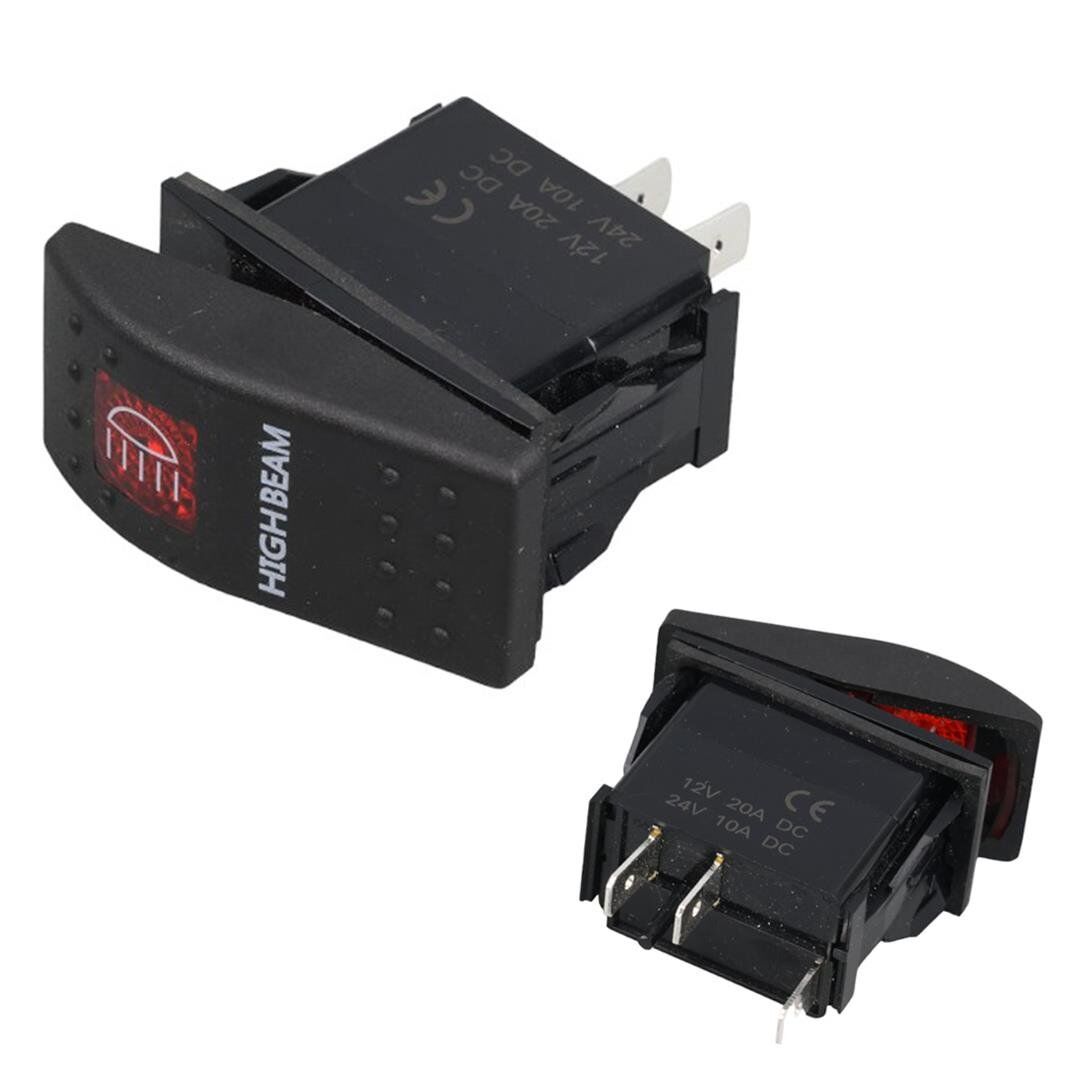 Ayt Projektör Lamba Sembollu Lambalı Işıklı Araç On Off Aç Kapa Anahtar Düğme Oto İçin 12-24 Volt Switch 3 Pinli