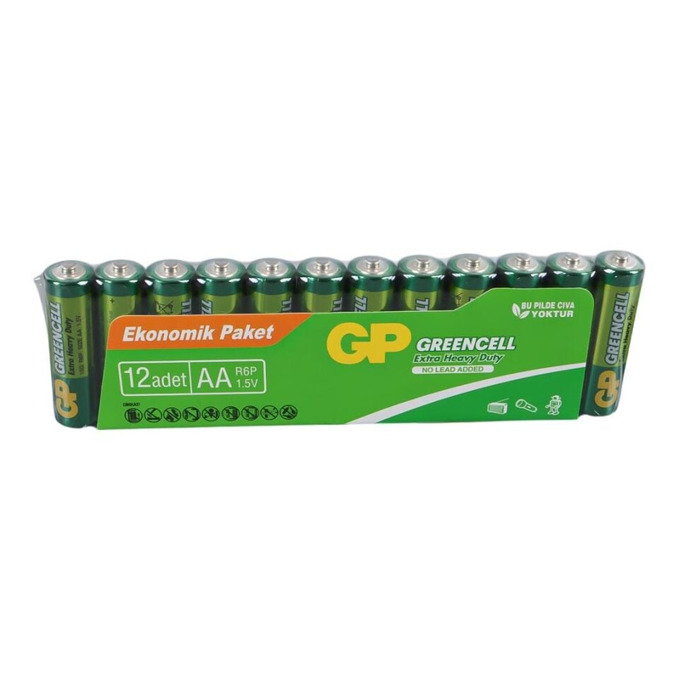 GP 15G-2VS12 Greencell AA Kalem Pil 12 li Paket