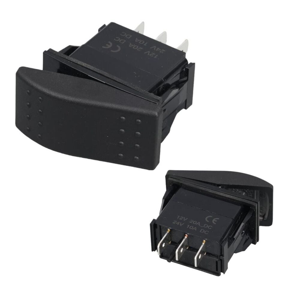 Ayt Boş Sembolsuz Araç On Off Aç Kapa Yaylı Anahtar Düğme Oto İçin 12-24 Volt Switch 3 Pinli