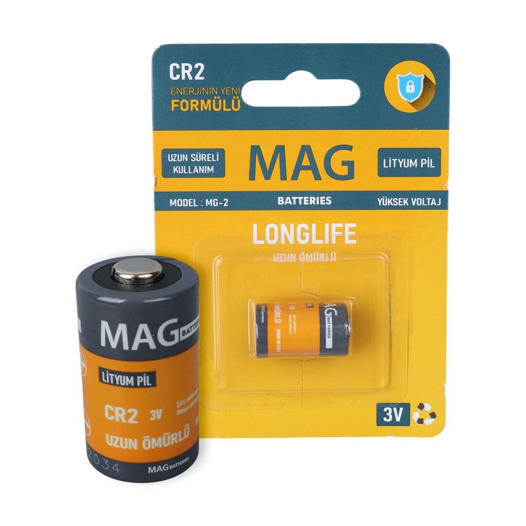 Mag Batteries MG-2 CR2 3 Volt Lityum Fotoğraf Makinesi Pili Tekli Blister