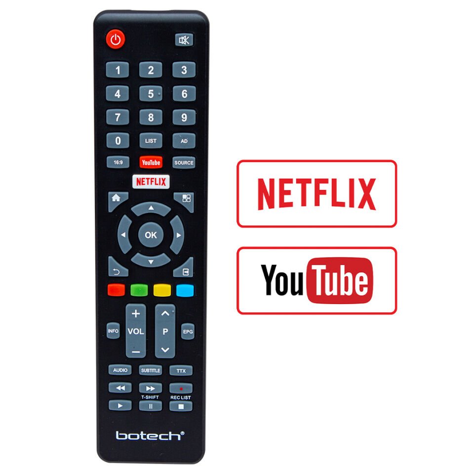 Ayt Botech Netflix Youtube Tuşlu LCD LED TV Kumandası Uzaktan Kumanda