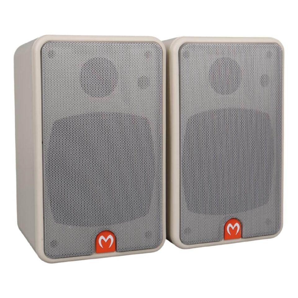Magicvoice MV-21 10 CM 40 Watt Komütatörlü Hat Trafolu Beyaz Sütun Hoparlör 2'Li Okul Cami Konferans Salonu Hoparlörü
