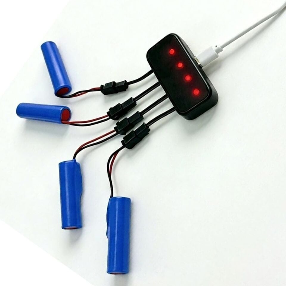 Powermaster PM-29140 4İn1 SM-2P Soket 3.7V Lityum Pil Usb Splitter Şarj Aleti