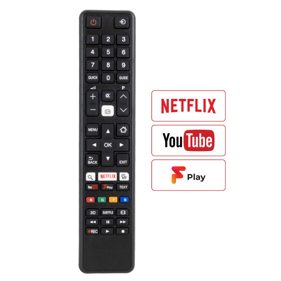 Ayt Weko Kl Toshiba Ct-8069 Netflix Youtube Tuşlu Siyah Lcd Led Tv Kumandası Uzaktan Kumanda
