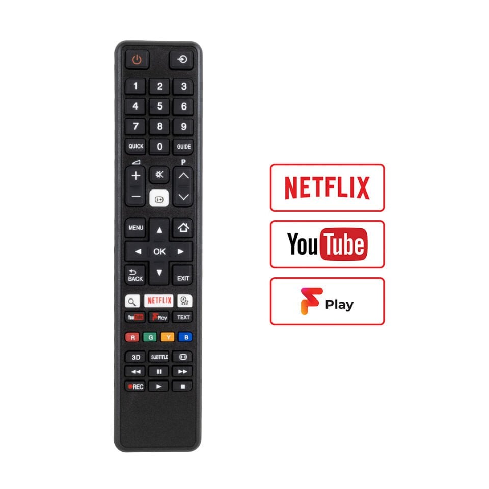 Ayt Weko Kl Toshiba Ct-8069 Netflix Youtube Tuşlu Siyah Lcd Led Tv Kumandası Uzaktan Kumanda