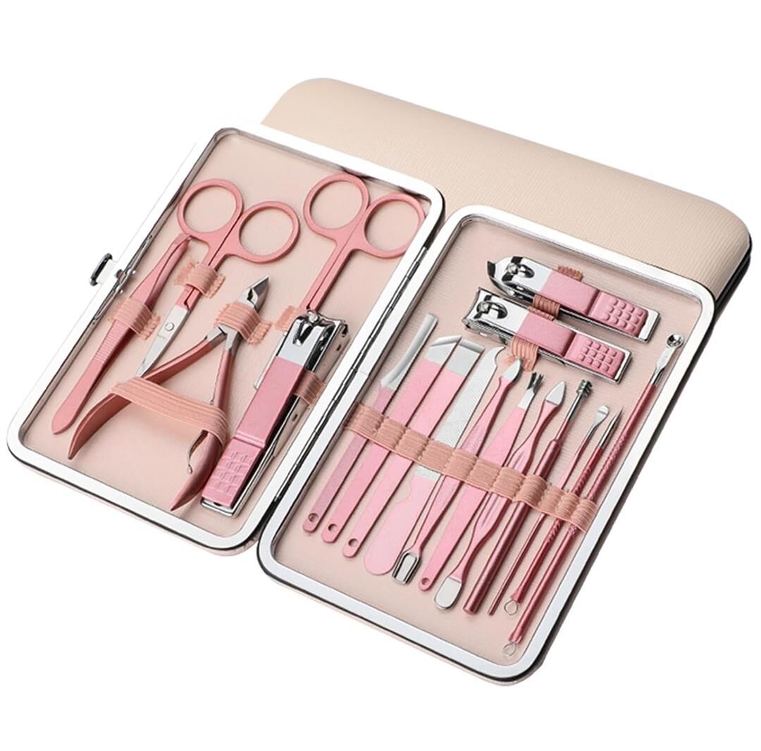 Ayt Sunup SN-27097 Paslanmaz Çelik 18in1 Profesyonel Manikür Tırnak Bakım Seti