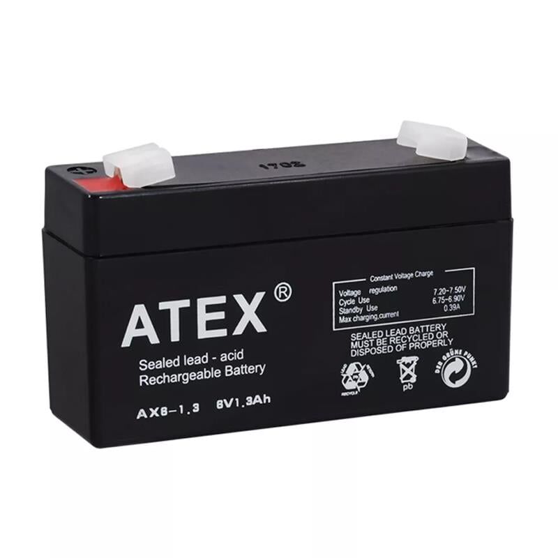 Ayt Atex 6 Volt 1.3 AH Kuru Akü AX6 - 1.3 98x52x25 Mm