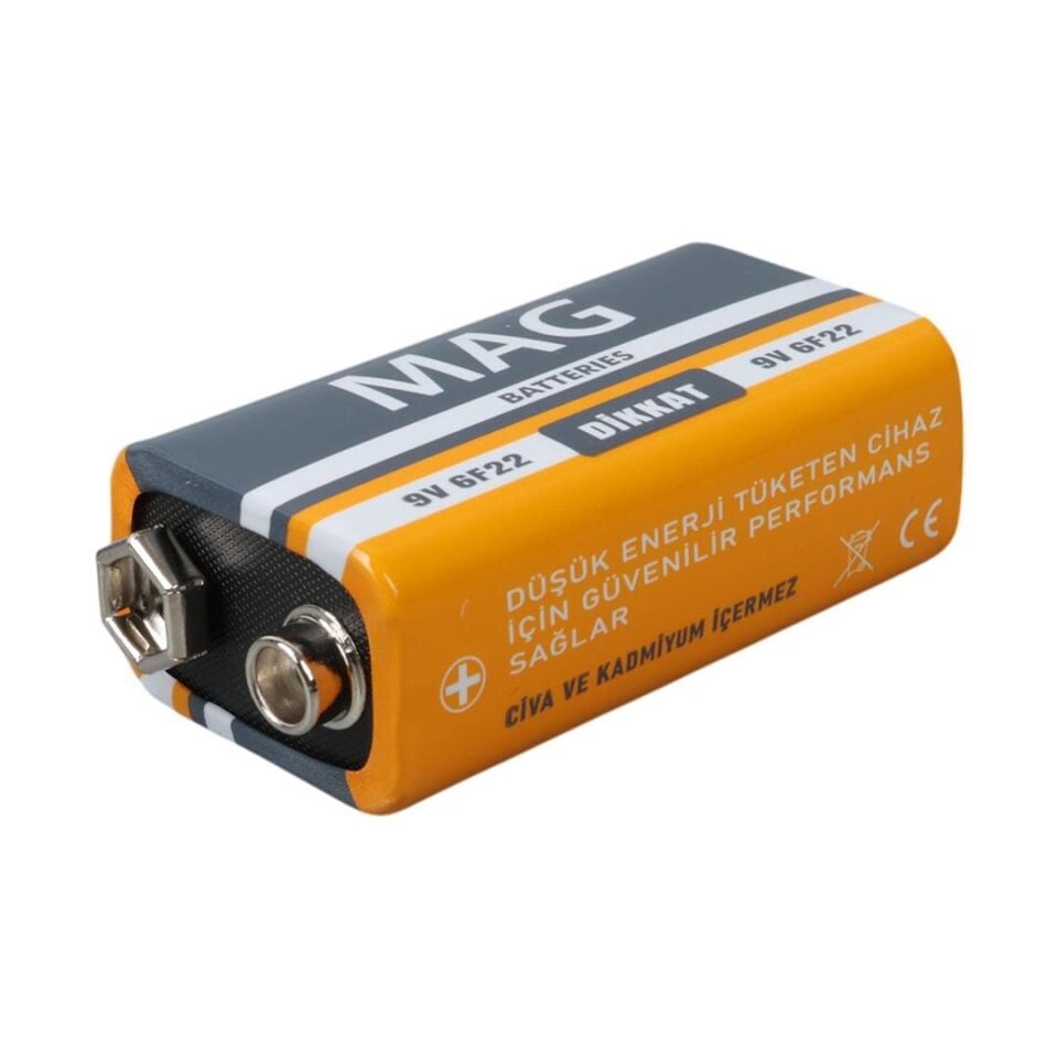 Mag Batteries MG-9 Çinko Karbon 9 Volt Pil (10'Lu Paket)